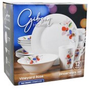 Wholesale - Gibson Home 12pc Dinnerware Set Vineyard Rose Ceramic CB C/P 2, UPC: 085081475923